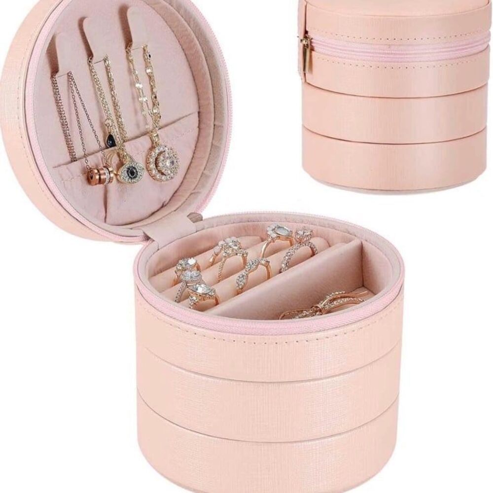 NWT Celosia Travel Jewelry Organizer, with detachable portable  travel case pink